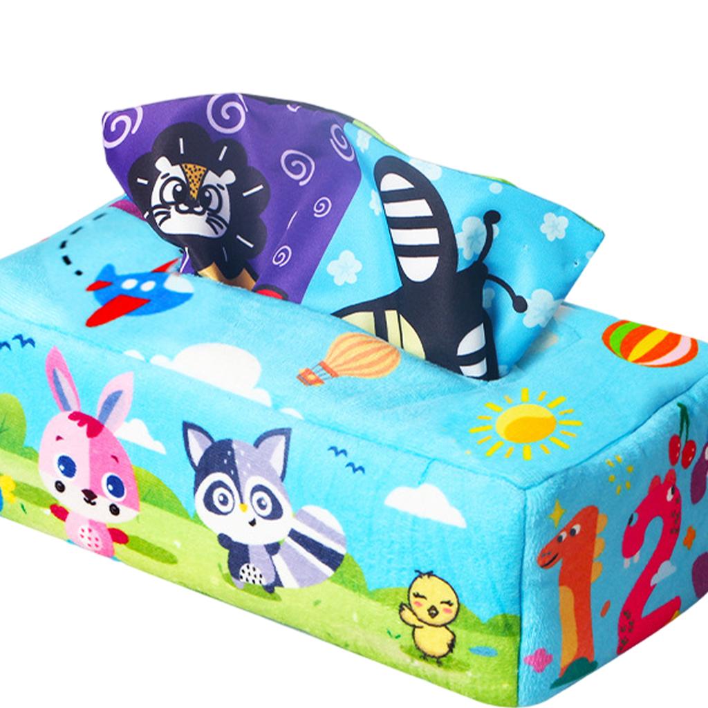 Baby Tissue Box Scarf Crinkle Tissues Play for Developmental Preschool Montessori toy