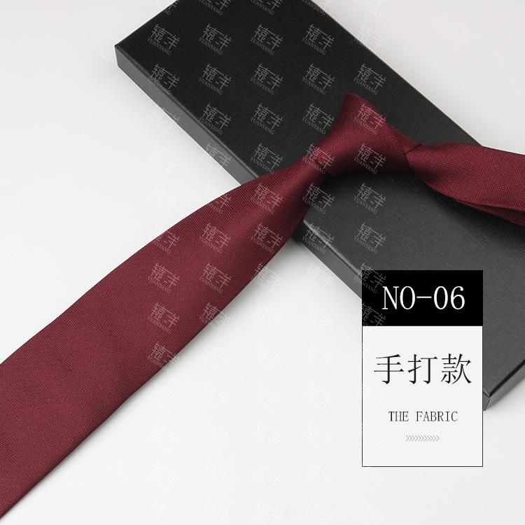 Tie Wedding Groom Business Men Retro Pattern Dress Burgundy Hand Style 8Cm Hand Tie