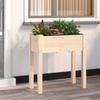 Vidaxl Flower Stand with Liner, 71X37X76 Cm, Solid Fir Wood