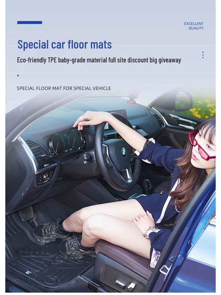 TPE Waterproof Floor Mats for Suzuki Ertiga 7-Seater RHD: Non-Slip, Odorless, Wear-Resistant, Eco-Friendly
