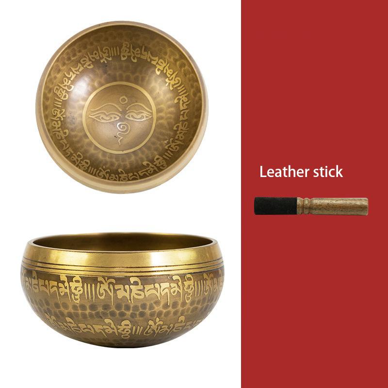 9cm Brass Singing Bowl Stick Bell Meditation Sound Bowls and Spiritual Instruments Sound Healing Instrument