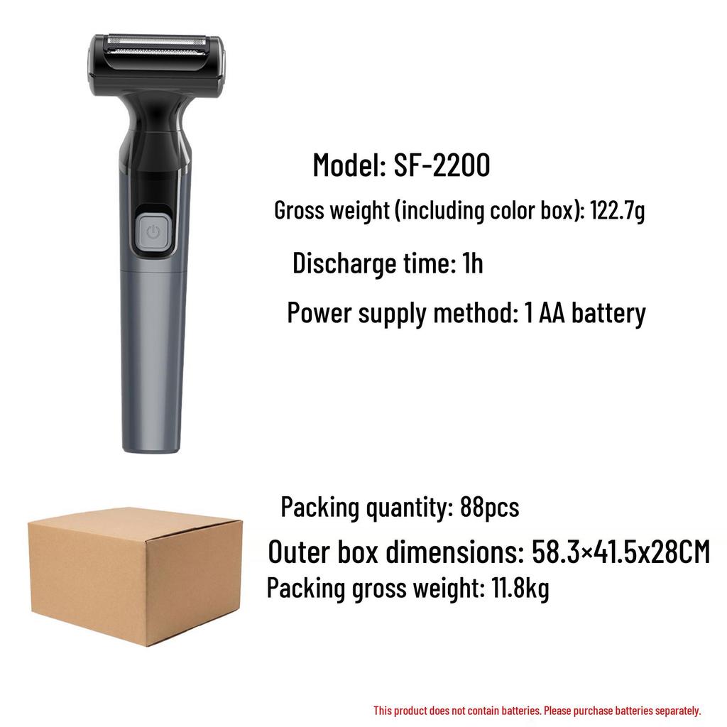 Men's Full Body Washable Electric Razor: Multi-Functional, Portable Hair Trimmer for Private Areas