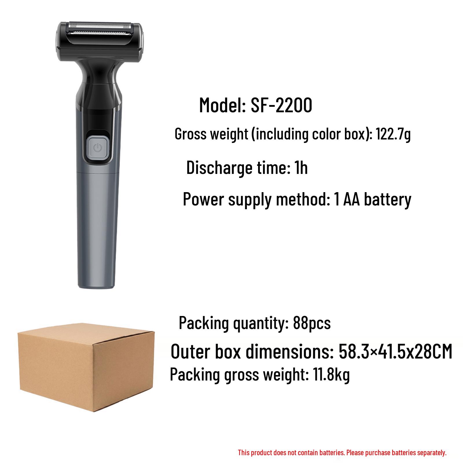 Men s Full Body Washable Electric Razor: Multi-Functional, Portable Hair Trimmer for Private Areas