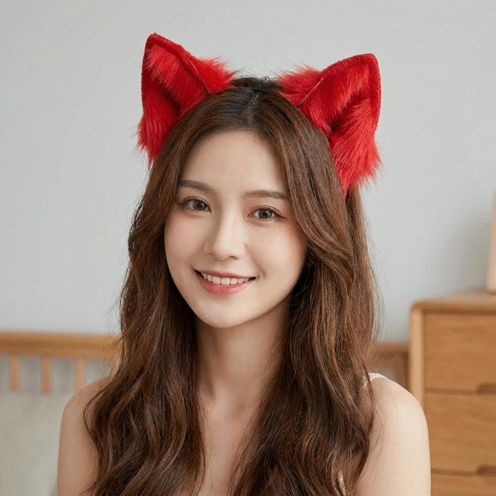 Artificial Gothic Headband Animal Lolita Ears Headwear Practical Cat Ears Headband  Photo