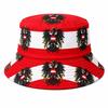Cotton Bucket Hat Unisex Adjustable Size Casual Outdoor Sun Protection Breathable Lightweight Fishing Cap with Printed Pattern