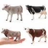 Ornaments for Children Baby Simulated Cattle Animal Figurine Cow Models Educational Toys Home Decor