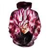 Polyester Dragon Ball Z Super Saiyan Goku Men Women Anime Pullover Hoodie**