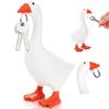 Cute Magnetic White Goose Statue Funny Dumb Goose Key Holding Figurine  Entryway Organizer