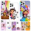Etui na telefon z kreskówką Gabby's Dollhouse do iPhone'a 13 12 Mini 11 Pro Max XS XR X Max 7 Plus 8 SE 6 6S 5 5S Miękkie silikonowe etui z nadrukiem