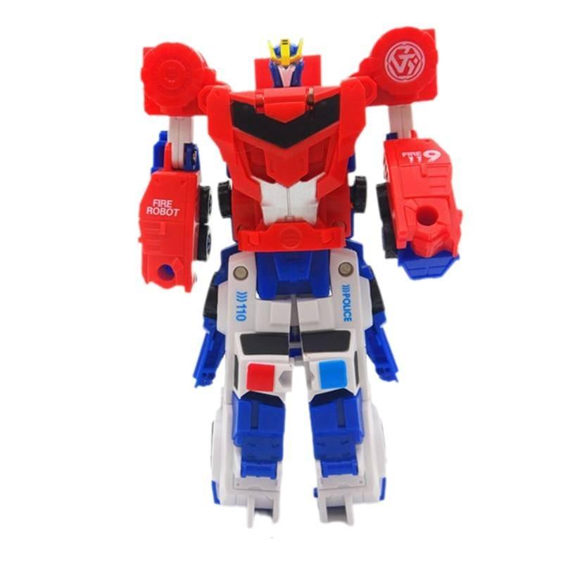 Exciting Children s Day Boys Gift Magnetic Transforming Ambulance Cake Robot Toy Combined Car