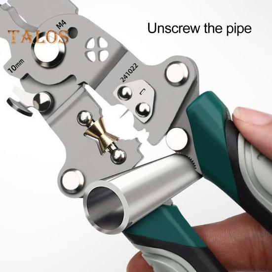 18-in-1 Foldable Wire Stripper Ergonomic Handle Easy To Use Portable Multifunctional Wire Stripper Crimper Cable Cutter Pliers