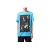Air Jordan Hangtime Foto-Print Kurzarm T-Shirt Herren Oberteile Blau AQ3709-433