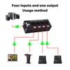 4 Channel Sound Splitter Networking Cable Extender Isolator Common Ground Interference Isolation 1 In 4 Out 3Pin Splitter