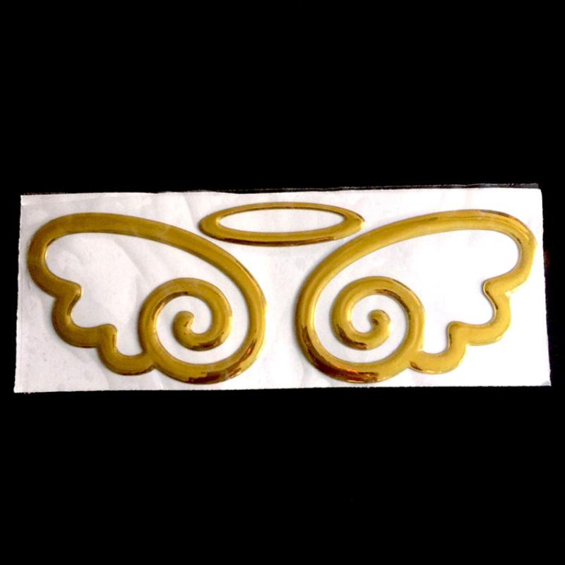 1/5Pcs Rear Car External Modification Accessories PVC 3D Angel Wings Personalized Car Label Decoration