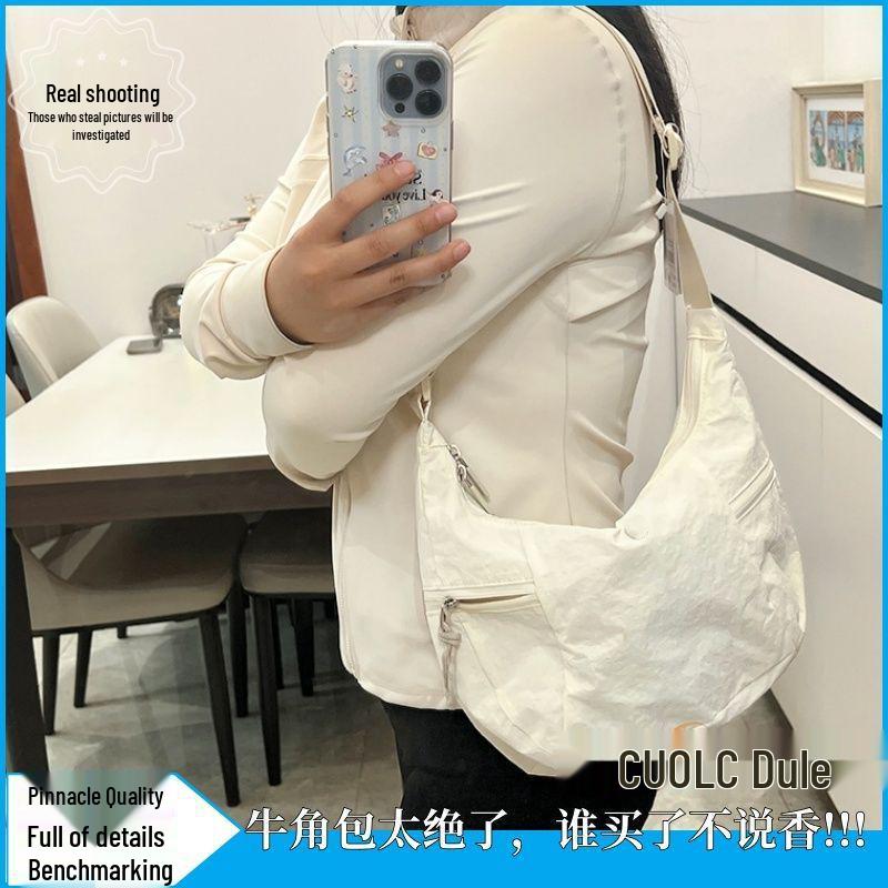 LU Croissant Channel Ankunft 2025 Schultertasche - Leicht, Großes Fassungsvermögen, Neuer Stil Reißverschluss Unterarm Umhängetasche