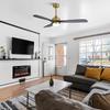 52-inch ceiling fan with LED light, dimmable, DC motor, timer function (1/4/8 h), 6 speed levels