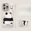 Panda Doll Stand Suitable for Apple 16 Mobile Phone Case 13promax Feather Yarn Without Frame 15 Cute 14 Naked Metal Sense