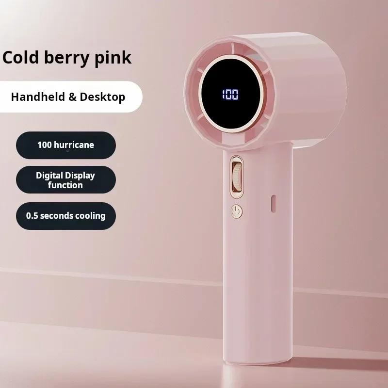 

Handheld Fan Outdoor Camping Ventilateur Portable Mini Fan with LED Display 2000mAh USB Rechargeable Hand Fan