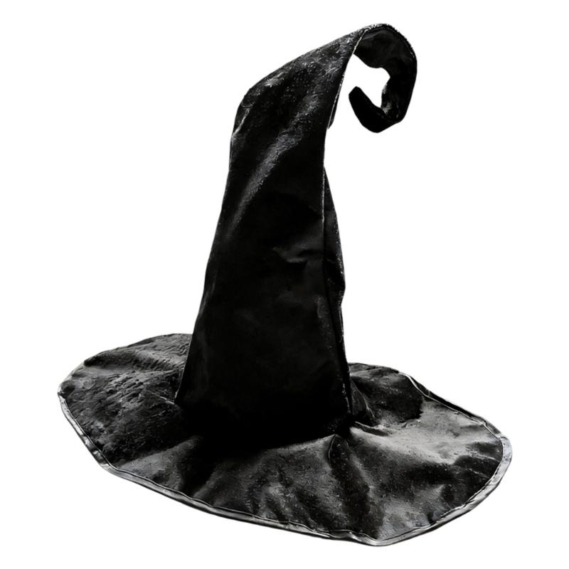 Tall Pointed Party Hat for Seasonal Costumes, Shapeable Outline and Tip with Soft Polyester Shell and Support Frame