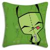 Invader Zim Cartoon Pillow Covers Cartoon Sofa Decorative Home Double-Sided Printing Short Plush Cute Cushion Cover