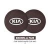 MYMX8 Car Suede Coaster Anti-Slip Water Cup Pad Bottle Holder Mat Accessories For KIA Ceed Sportage Rio K2 Optima Cerato Proceed Venga