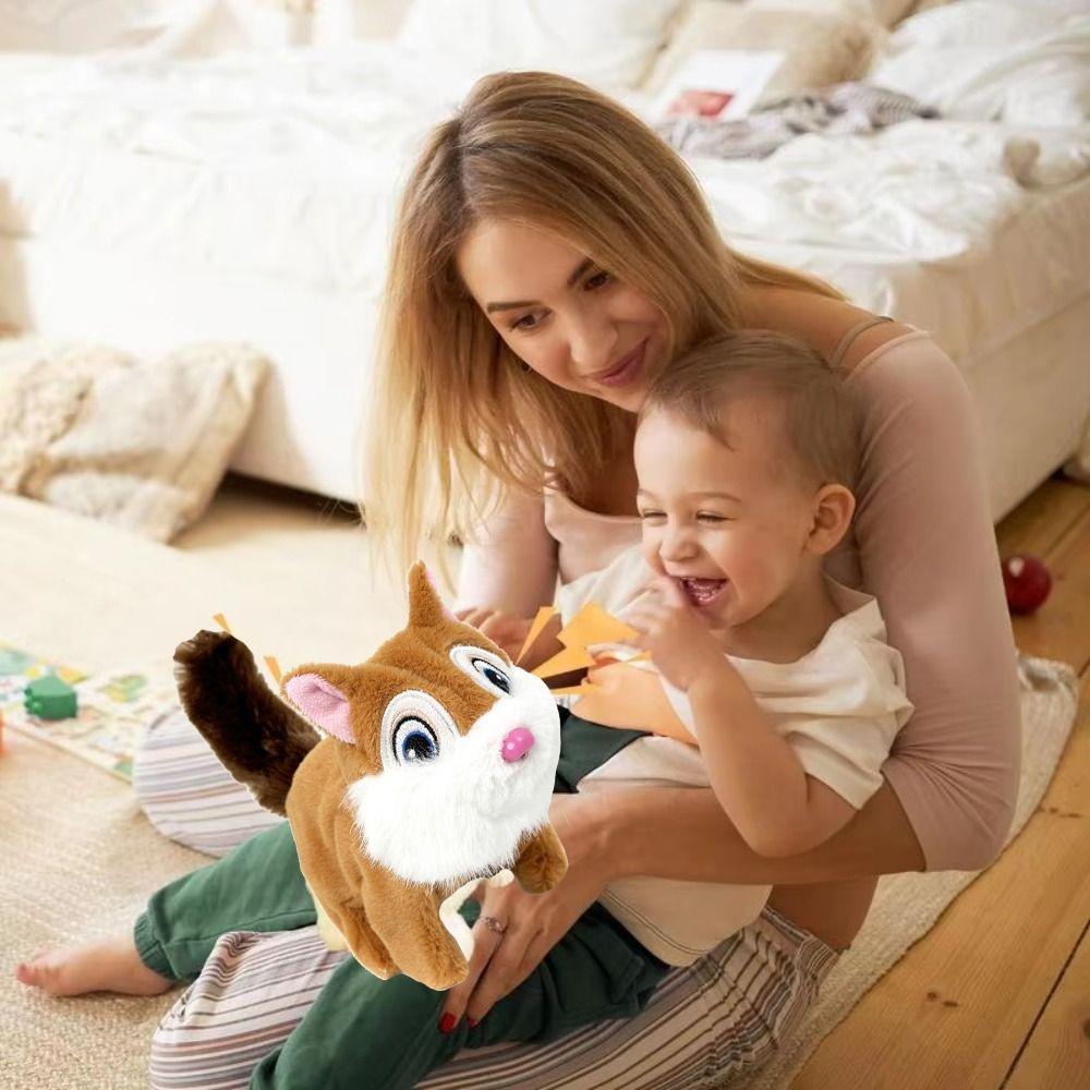 With Sounds Plush Electric Music Toy Electronic Animated Squirrel Walking Toy  Kids Baby
