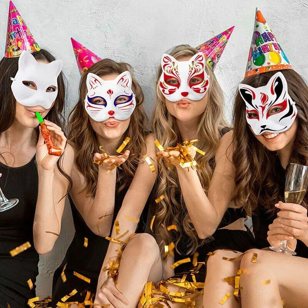 Paintable Masquerade Mask Handmade Blank Mask Craft Half Face Mask Party