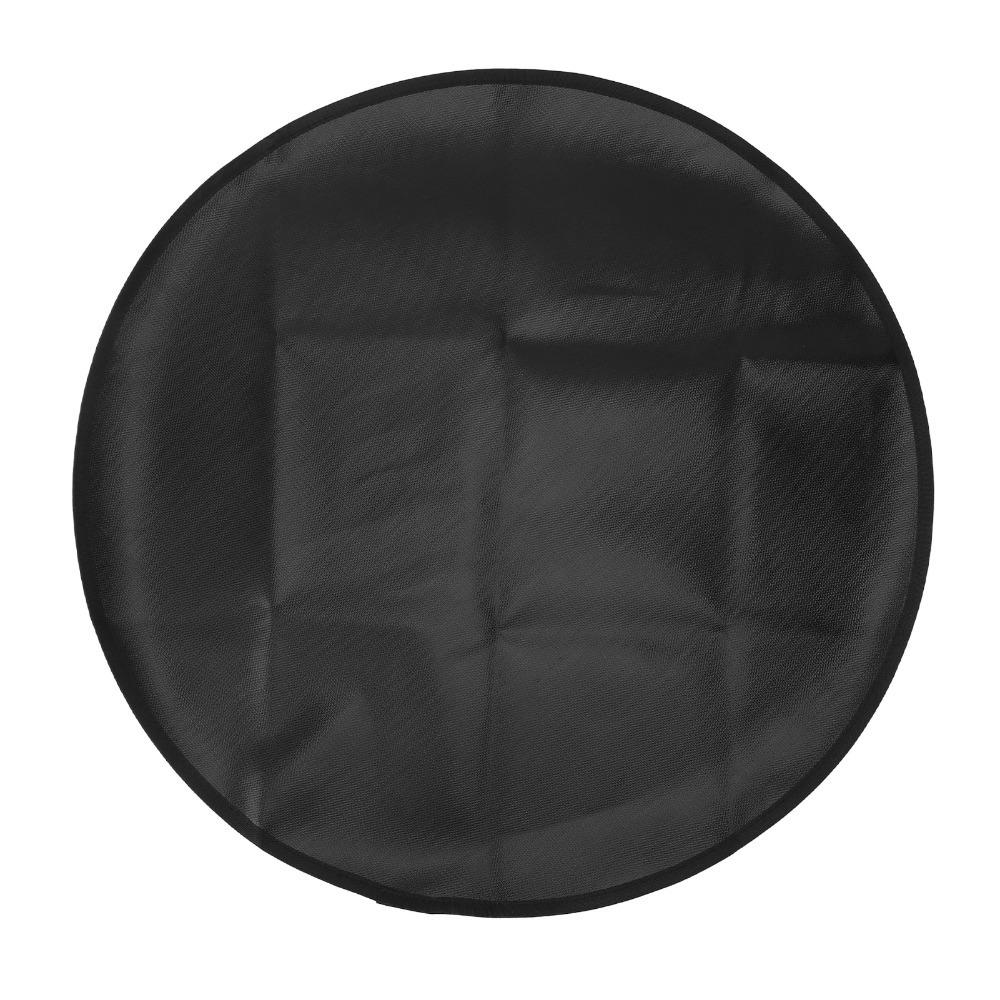24 Inch Fire Pit Mat Black Outdoor Under Grill Mat Durable Fireproof Grill Pad Outdoor Grill
