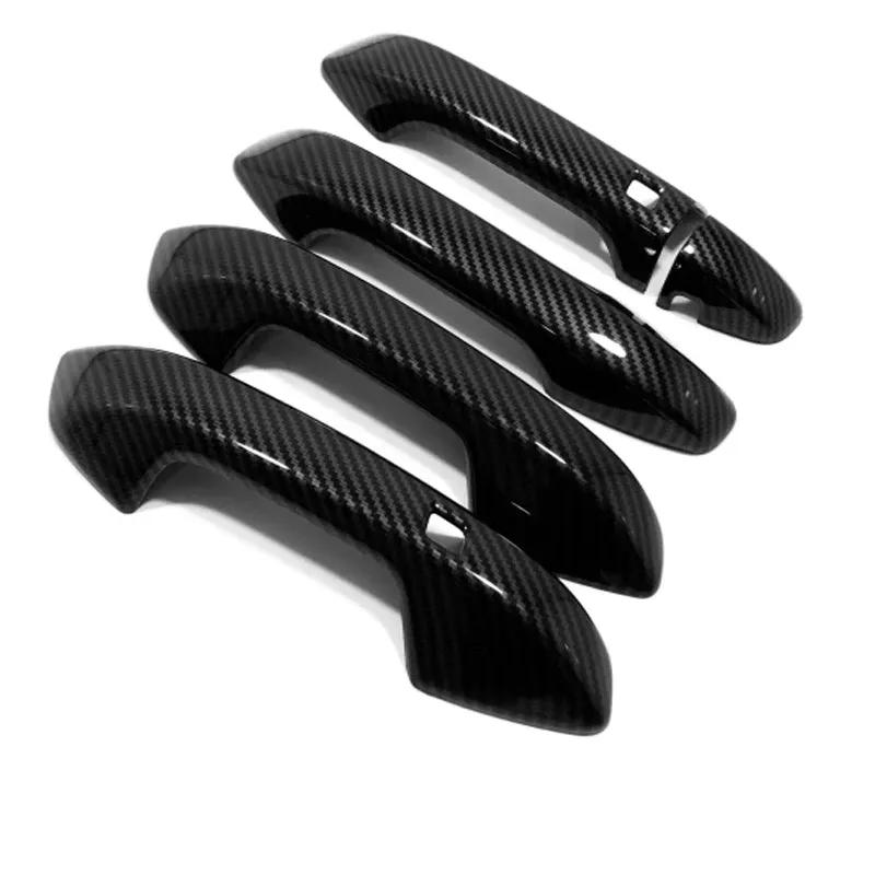 For Kia Seltos     ABS Carbon Chrome Car Side Door Handle Decoration Cover door bowl  Exterior Accessories