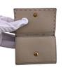 FENDI Compact wallet Celeria leather Tri-fold wallet beige leather Women Used