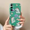 Case For Samsung S24 Plus Ultra Dinosaur Soft Liquid Silicone Lens Protection Anti Choc Cover For Galaxy S 24 S24+ S24Ultra Capa