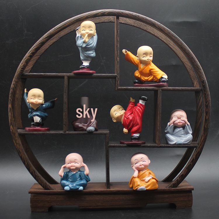 Zen Monk Figurine Ornament for Home Decor - Perfect for Living Room, Office, or Gift Displays