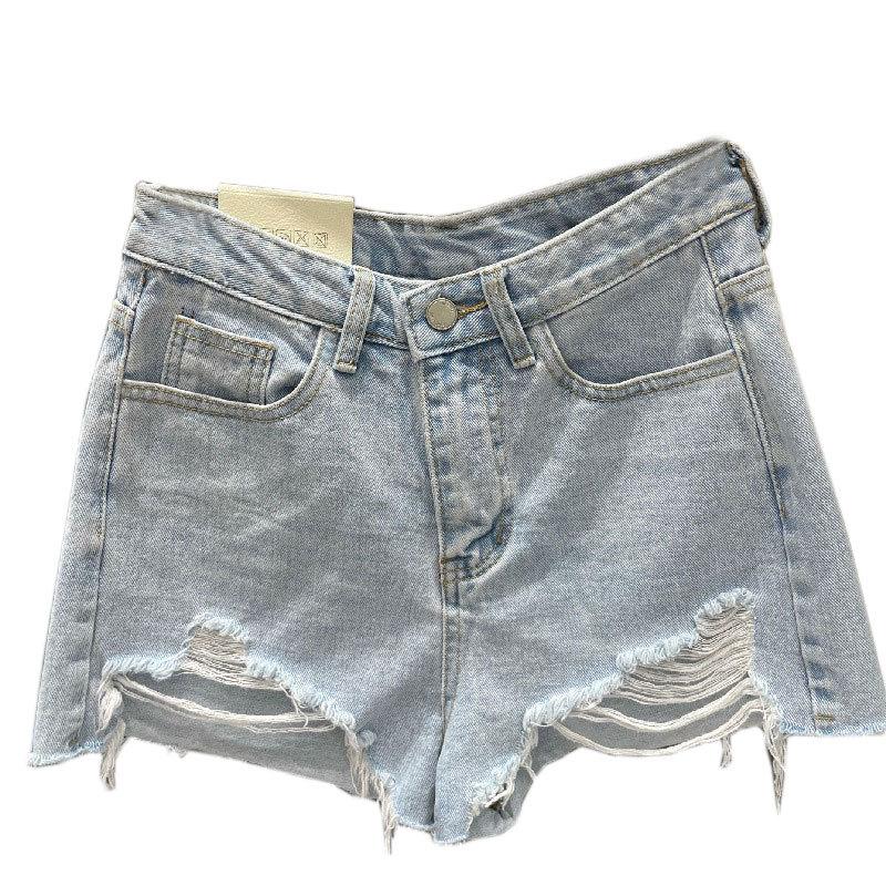 Women's Denim Shorts Thin Summer Loose Fit Plus Wide Leg A-line Shorts