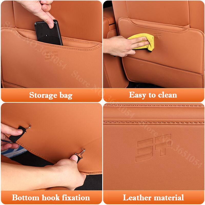 For Jetour Shanhai L7 Plus 2025 2026 Car Rear Anti-kick Pad Special Seat Back Protection Cover Leather Auto Interior Accessories