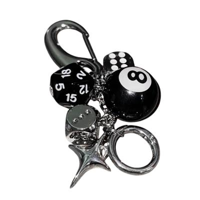 Würfelbeutel Anhänger Metall Retro Würfel Anhänger Tasche Charme Mehrzweck Dekorationen Schlüsselanhänger Zubehör Mode Ornamente für Handy