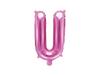 Balon Foliowy Litera "U" Ciemno Różowy 35 Cm