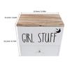 Wooden Tampon Holder with Lid Bathroom Pad Container Black Storage Box Feminine Product Organizer Moistureproof Small Bathroom