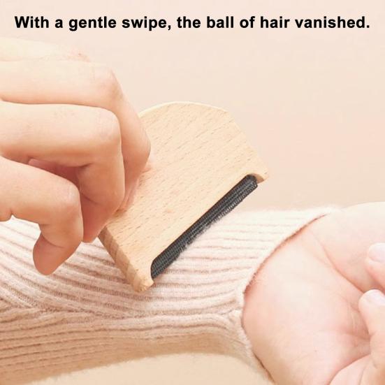 Wool Cashmere Comb for Sweater Manual Wooden Pilling Remover Fuzz Fabric Lint Remover Portable Clothing Brush Tool for Knits Woolens Scarves