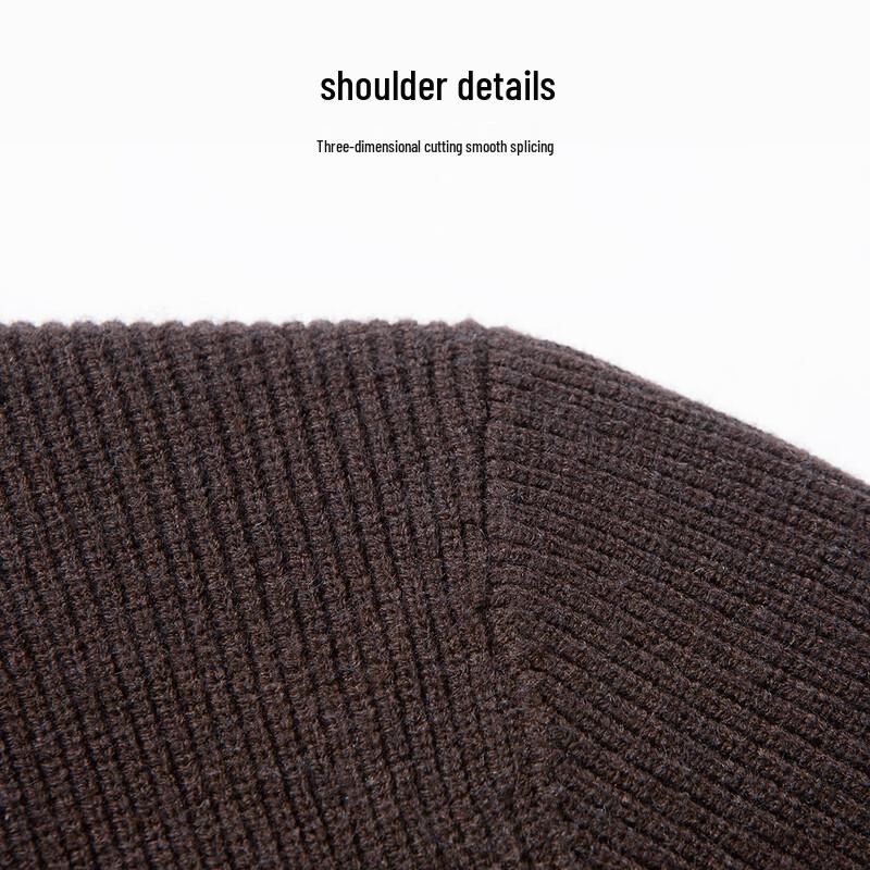 Hodo Men's Heavyweight Wool-Blend Thermal Mock Neck Sweater