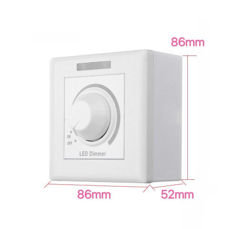 800W High Power Single Color LED Rotary Dimming Switch with Infrared and SCR Technology