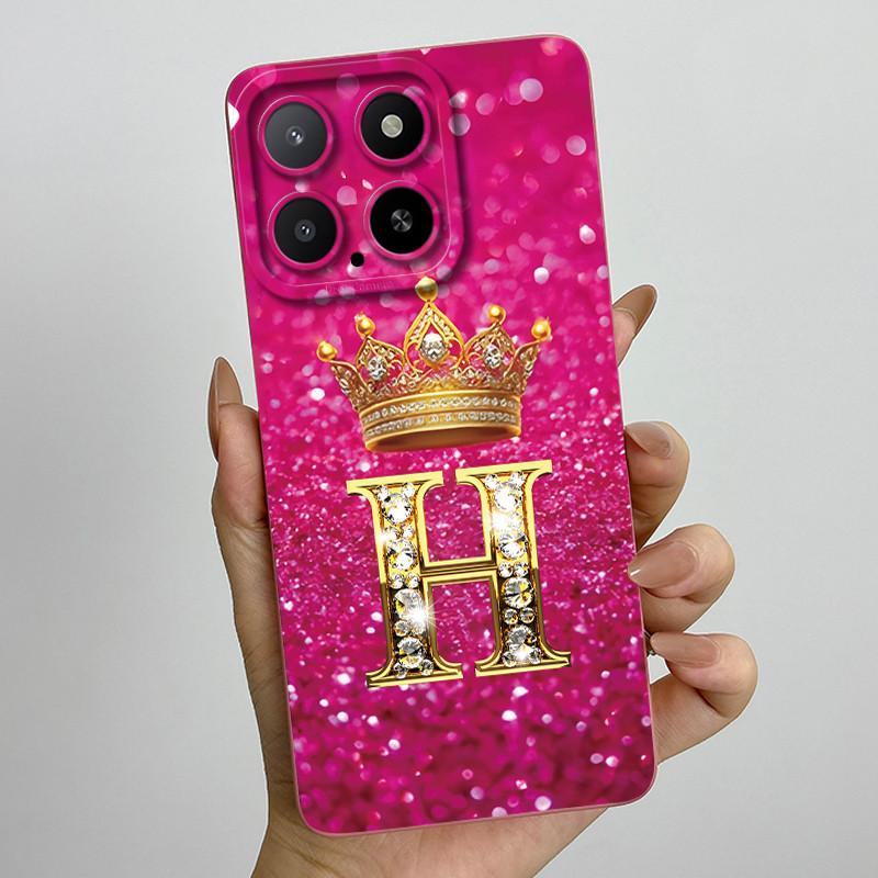 Casing For Honor X5b 2024 Phone Case Crown Letters Silicone Soft Full Protective Back Cover For HonorX5b X 5b+ Plus Coque Fundas