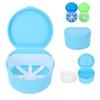 Portable Dental Retainer Box False Teeth Storage Box with Basket Net Container for Travel