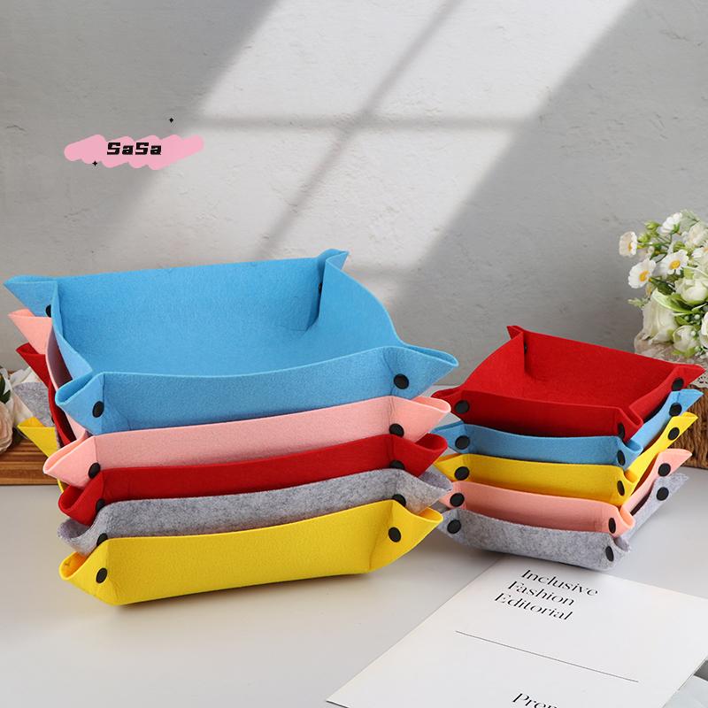 Trays Felt Personalized Desk Organizer Desktop Storage Box for Jewlery Key Cosmetics Glasses Headphone Wallet Office Home Use