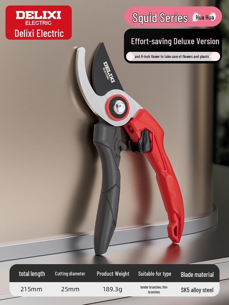 Delixi Electric Pruning Shears for Gardening, Branch Cutting, and Fruit Tree Pruning