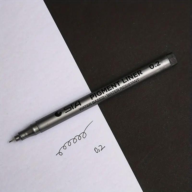 1pc Pigment Liner Pigma Micron Ink Marker Pen 0.05 0.1 0.2 0.3 0.4 0.5 0.6 Different Tip Black Fineliner Sketching Pens