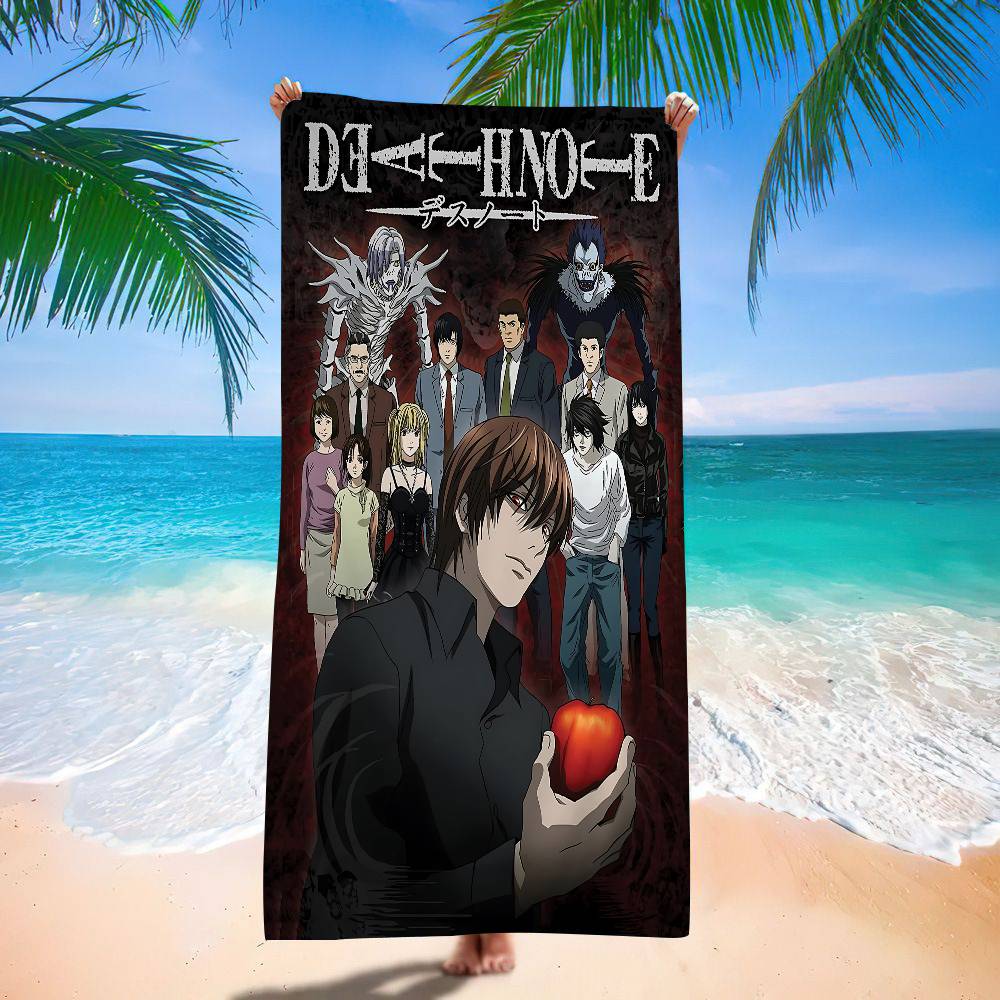 Hot Anime D-Death N-Notes Microfiber Blanket Quick Drying Beach Towels Oversized Printing Super Absorbent Pool Towel Blanket
