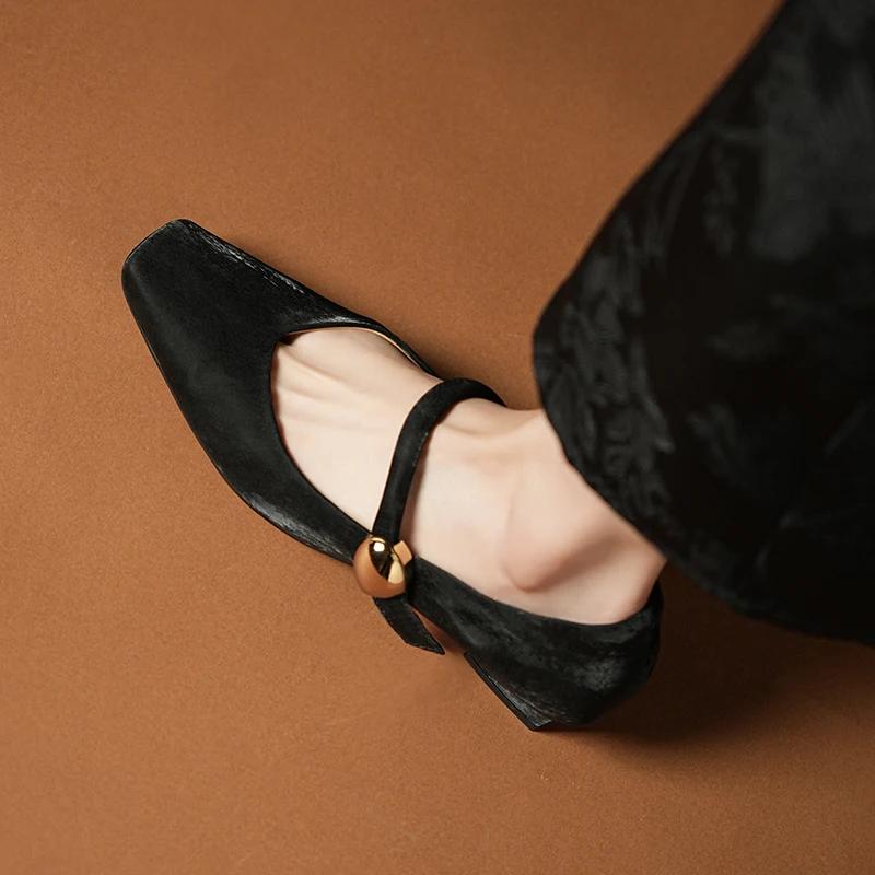 

Мода 2025 Новые Весенние Женские Туфли Лодочки Квадратный Носок Массивный Каблук Спилок Женская Обувь Лаконичные Средние Каблуки Слипоны Мэри Джейн Женская Обувь 40 чёрный