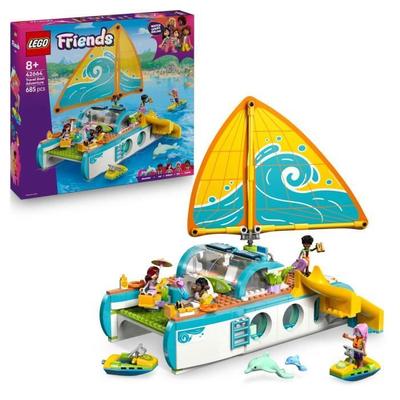 LEGO Friends 42664 Bootsabenteuer – Kreatives Spielset für Kinder ab 8 Jahren mit Delfinen