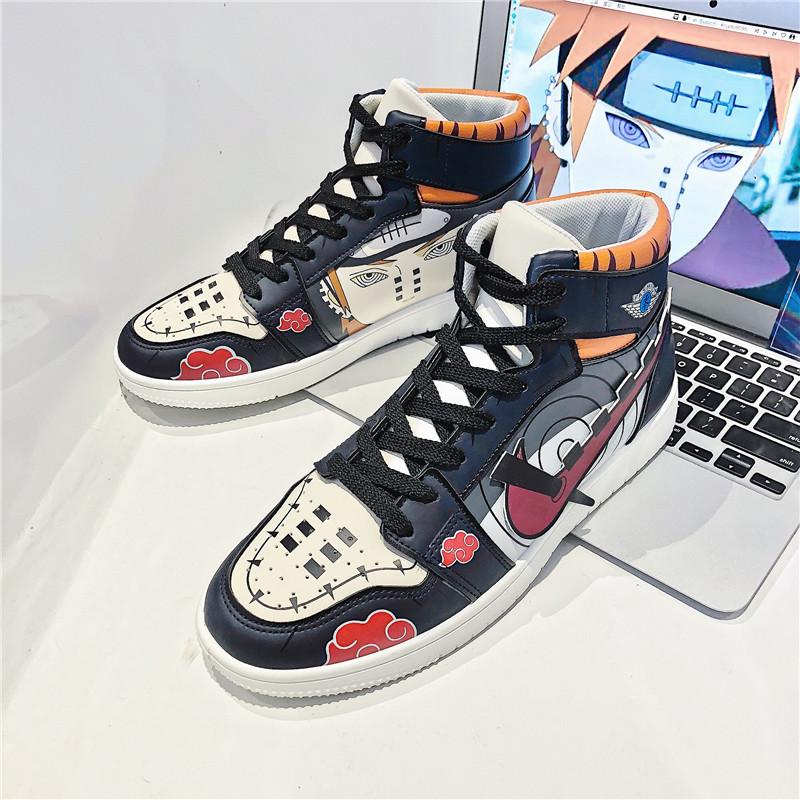 NARUTO Anime Sneakers Sasuke Hombres Zapatos anime Zapatos de mujer Zapatos  casuales Cool Casual Shoes Cosplay High Top Sneakers Running Shoes Escuela  al aire libre comprar a buen precio — entrega gratuita,