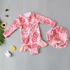 Girls Cartoon Swimsuit With Quickdry Polyester For Water Play And Sun Protection